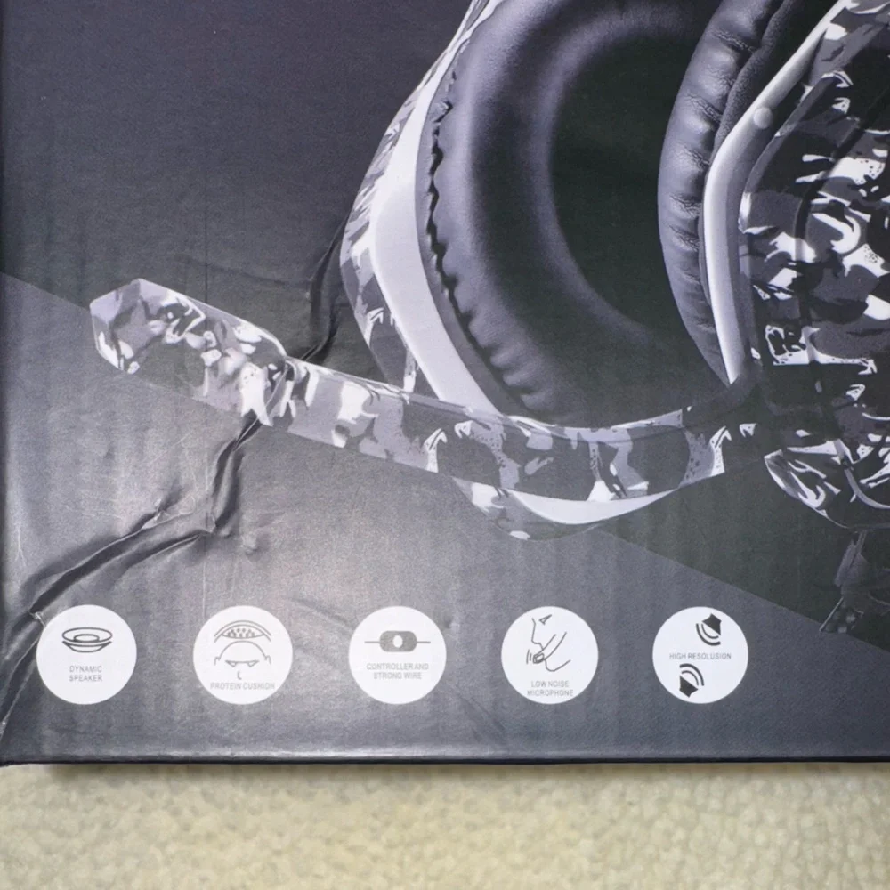 J1 TARGEAL Black Camouflage Gaming Headset